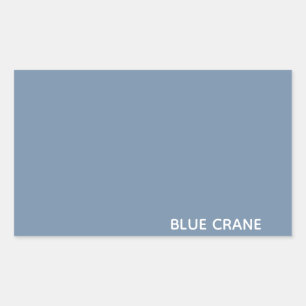 Blue Crane blue colour name Rectangular Sticker