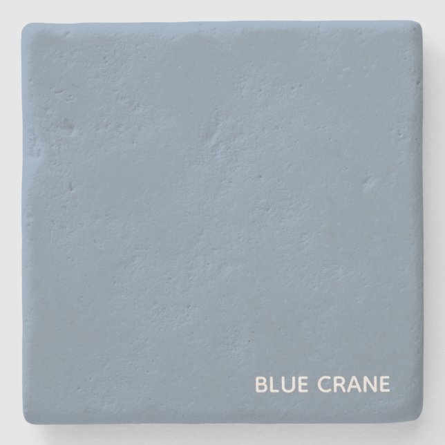 Blue Crane blue colour name Stone Coaster (Front)