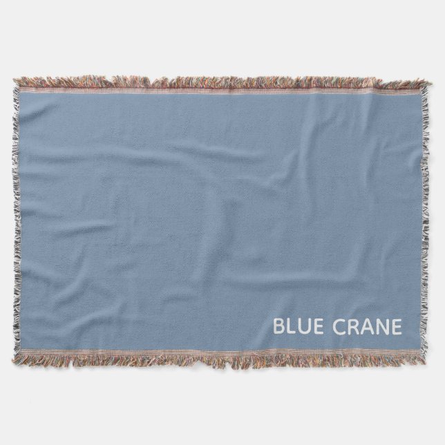 Blue Crane blue colour name Throw Blanket (Front)