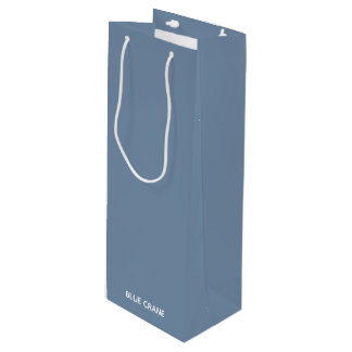 Blue Crane blue colour name Wine Gift Bag