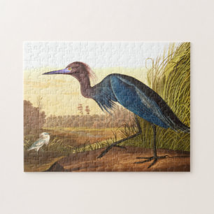 Blue Crane or Heron by John James Audubon Jigsaw Puzzle