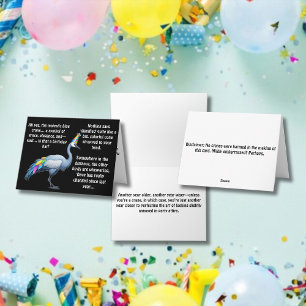 Blue Crane’s Birthday Hat Dilemma Card
