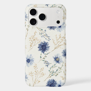 Blue Cream Flowers