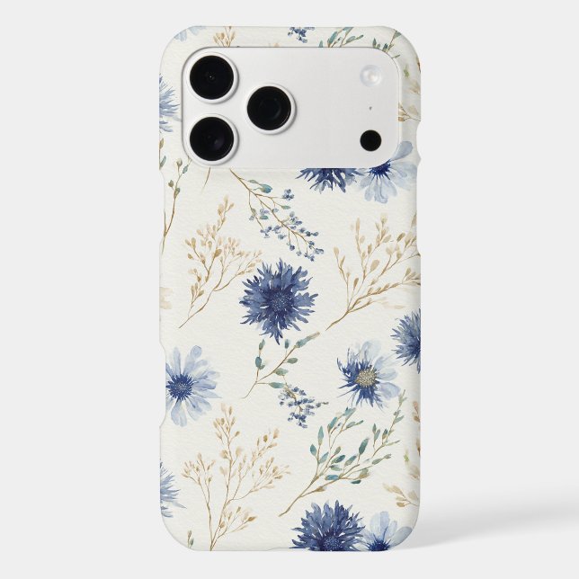 Blue Cream Flowers (Back)