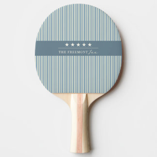 Blue Cream Stars Stripes Ping Pong Paddle