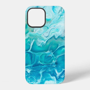 Blue creative abstract hand painted background, ma iPhone 12 case
