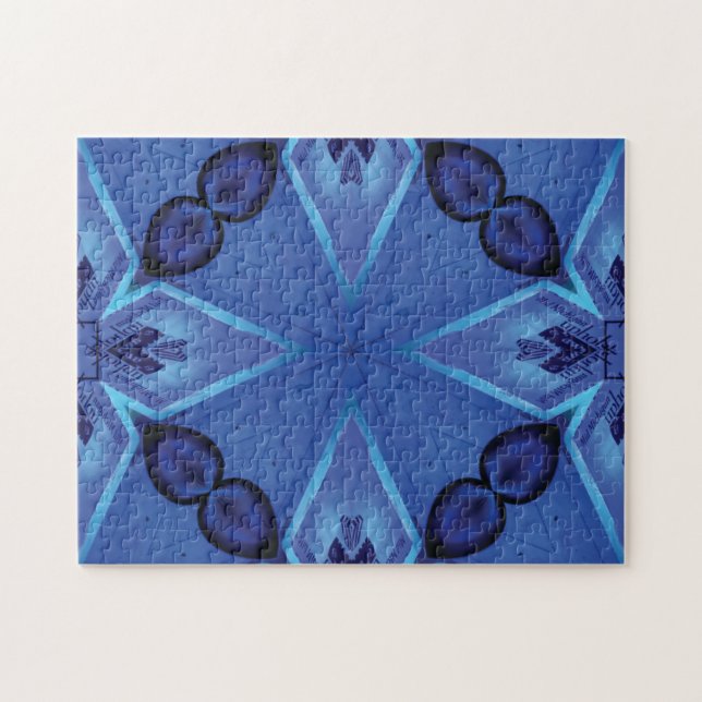 Blue Creative pattern jigsaw puzzle (Horizontal)