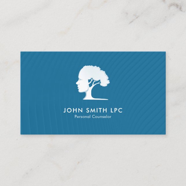 Blue Creative Psychologist Personal Counsellor Appointment Card (Front)