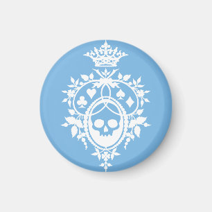 Blue Crest with Skull and Cardsuits Magnet