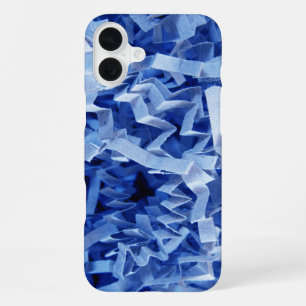 Blue Crinkled Shredded Paper Photograph iPhone Case