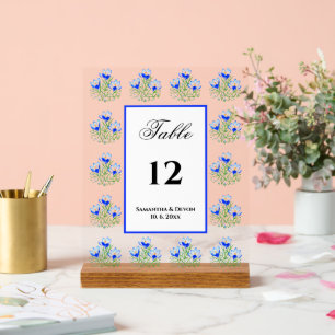 Blue Crocuses Acrylic Sign