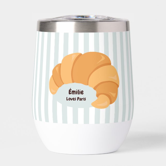 Blue Croissant Water Bottle (Front)