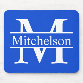 Blue Cross Bar LR Monogram Mouse Pad