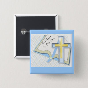 Blue Cross Christian Religious Backpack or Hat Pin