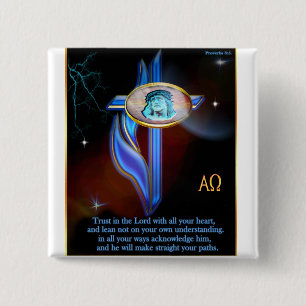 Blue cross Christian Scriptures 15 Cm Square Badge