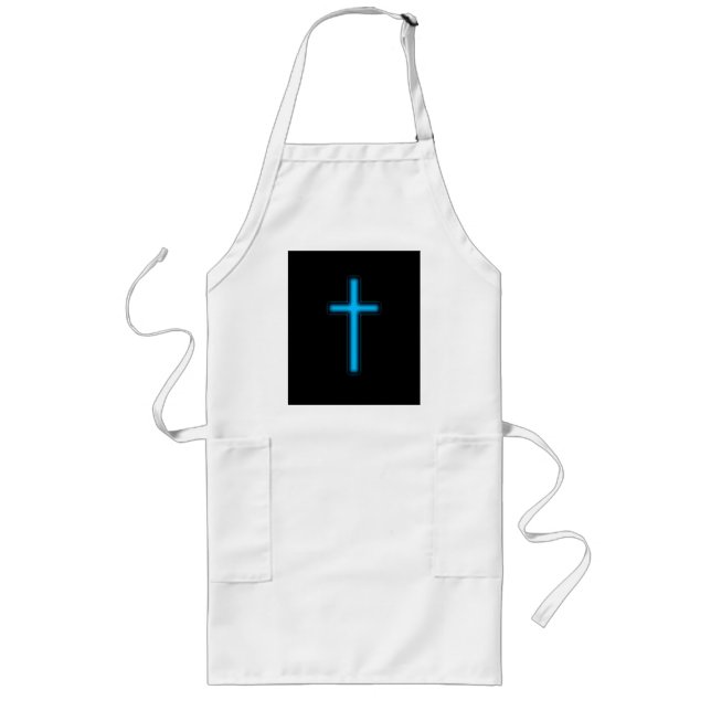 Blue Cross Long Apron (Front)
