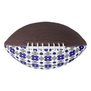 Blue Cross Motif Football