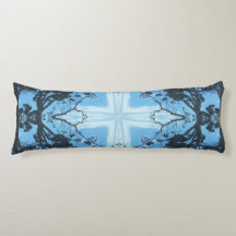 Blue Cross Nature Pattern Body Pillow