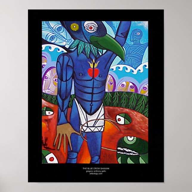 Blue Crow by Gregory Gallo Poster (Front)