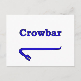 Blue crowbar postcard