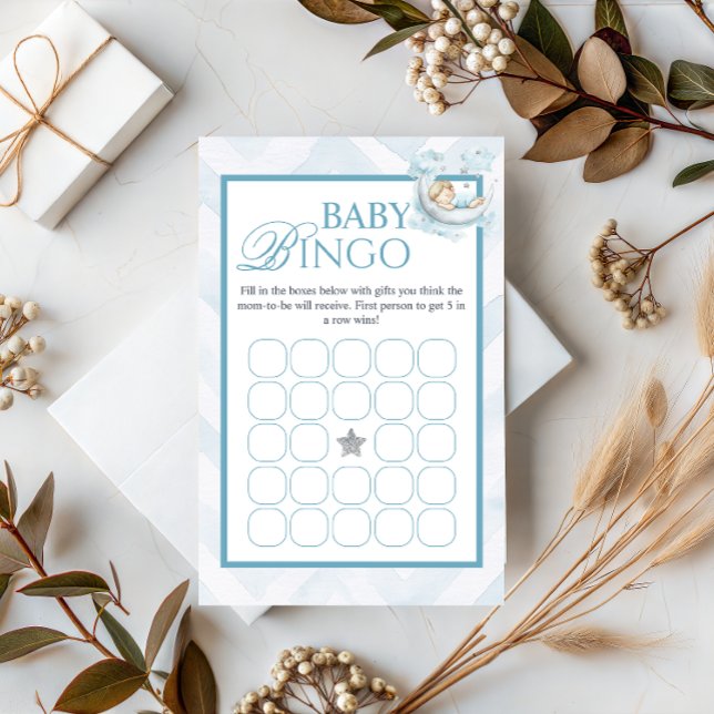 Blue Crown Baby Shower Bingo Game Card (Creator Uploaded)