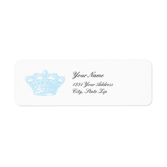 Blue Crown Return Address Label (Front)
