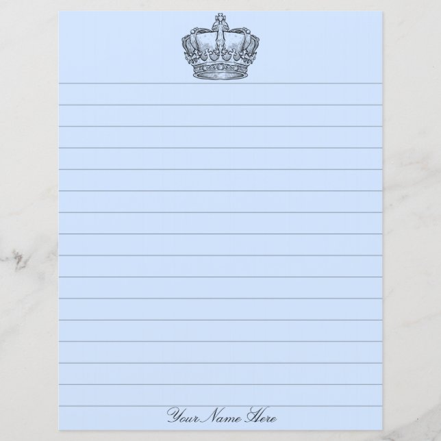Blue Crown Stationery (Front)