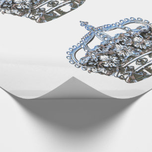 Blue Crown Wrapping Paper