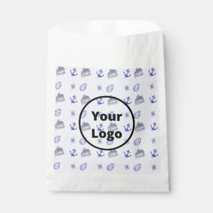 Blue cruise ship business pattern favour bag