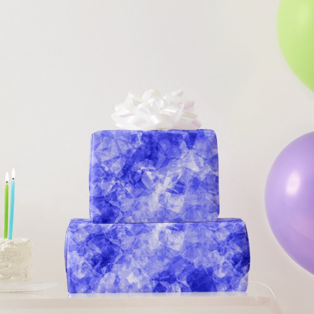 Blue Crumpled Texture Wrapping Paper (Party Gifts)