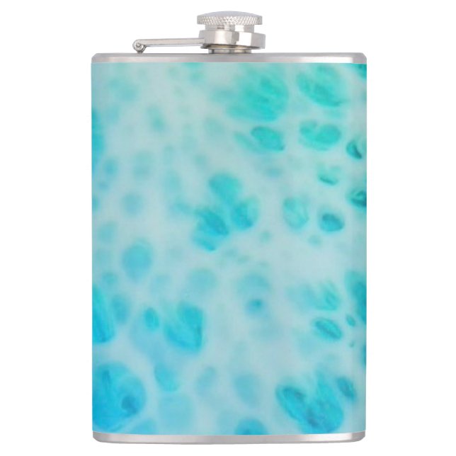 Blue Crush - Abstract Coastal Artwork  Hip Flask (Front)