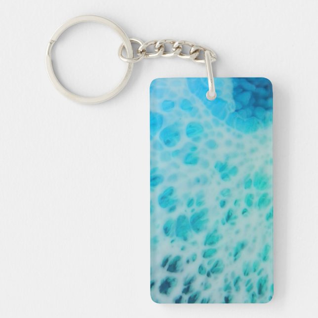 Blue Crush - Abstract Coastal Artwork  Key Ring (Front)