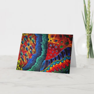 "Blue Crystal" abstract greeting card