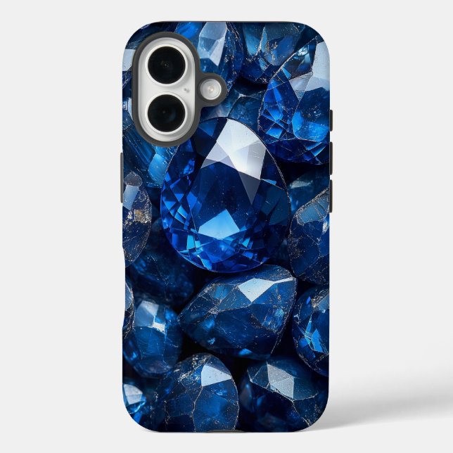 Blue Crystal Aesthetic Phone Case (Back)