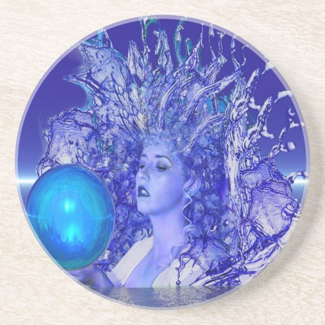 Blue Crystal Coaster (Front)