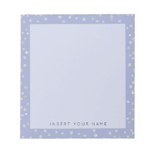 Blue Crystal Confetti Notepad 5.5" x 6"
