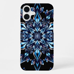Blue Crystal Effect iPhone 16 Plus Case