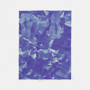 Blue Crystal Geometric Abstract Texture Modern Fleece Blanket