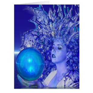 Blue Crystal Greeting Card