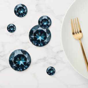 Blue Crystal Pattern Confetti