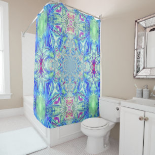 Blue Crystal Shower Curtain