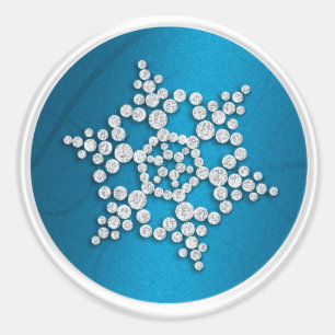 Blue Crystal Snowflake Envelope Seal