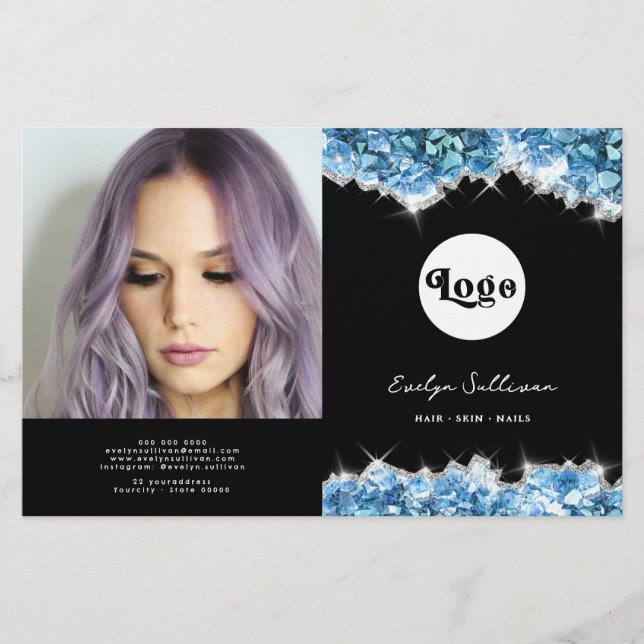 Blue crystals bifold brochure (Front)