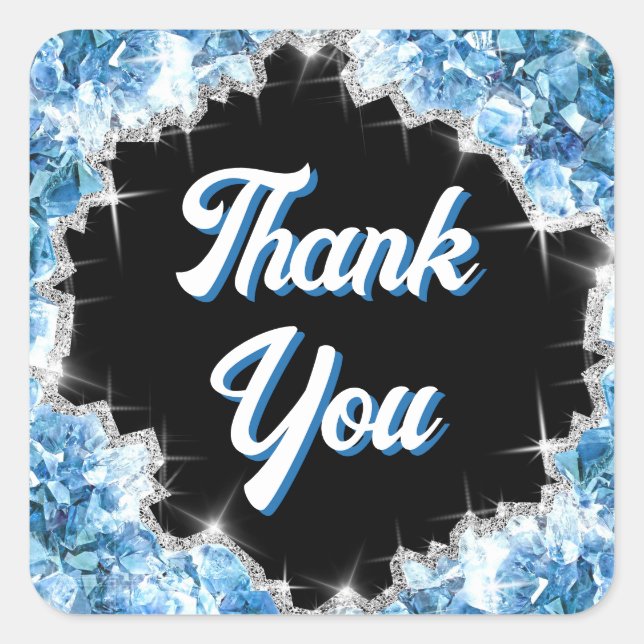 Blue crystals sticker (Front)