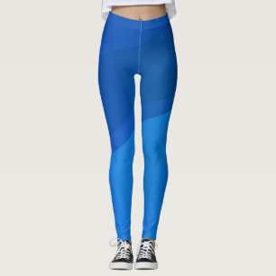 Blue Cubes Geometric Leggings
