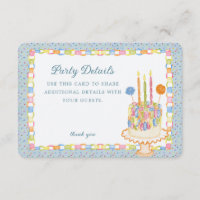 Blue Cue the Confetti Paper Chain Birthday Details