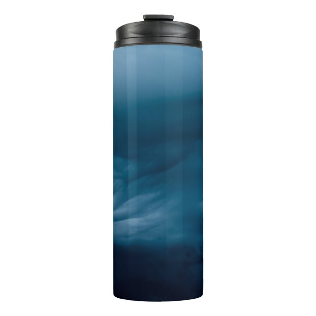 Blue cumulus clouds thermal tumbler (Front)