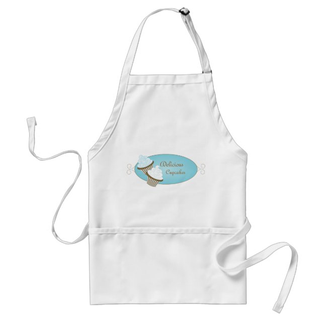 Blue Cupcake Logo Standard Apron (Front)