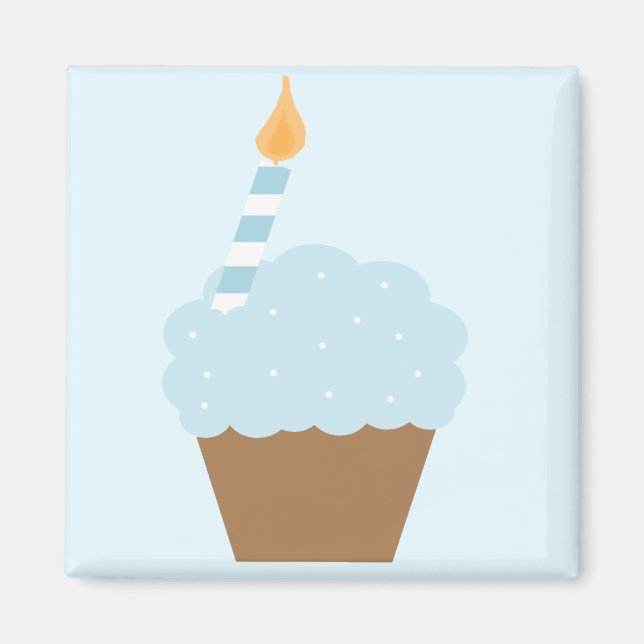 Blue Cupcake Magnet (Front)
