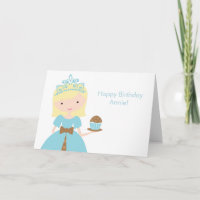 Blue Cupcake Princess Birthday